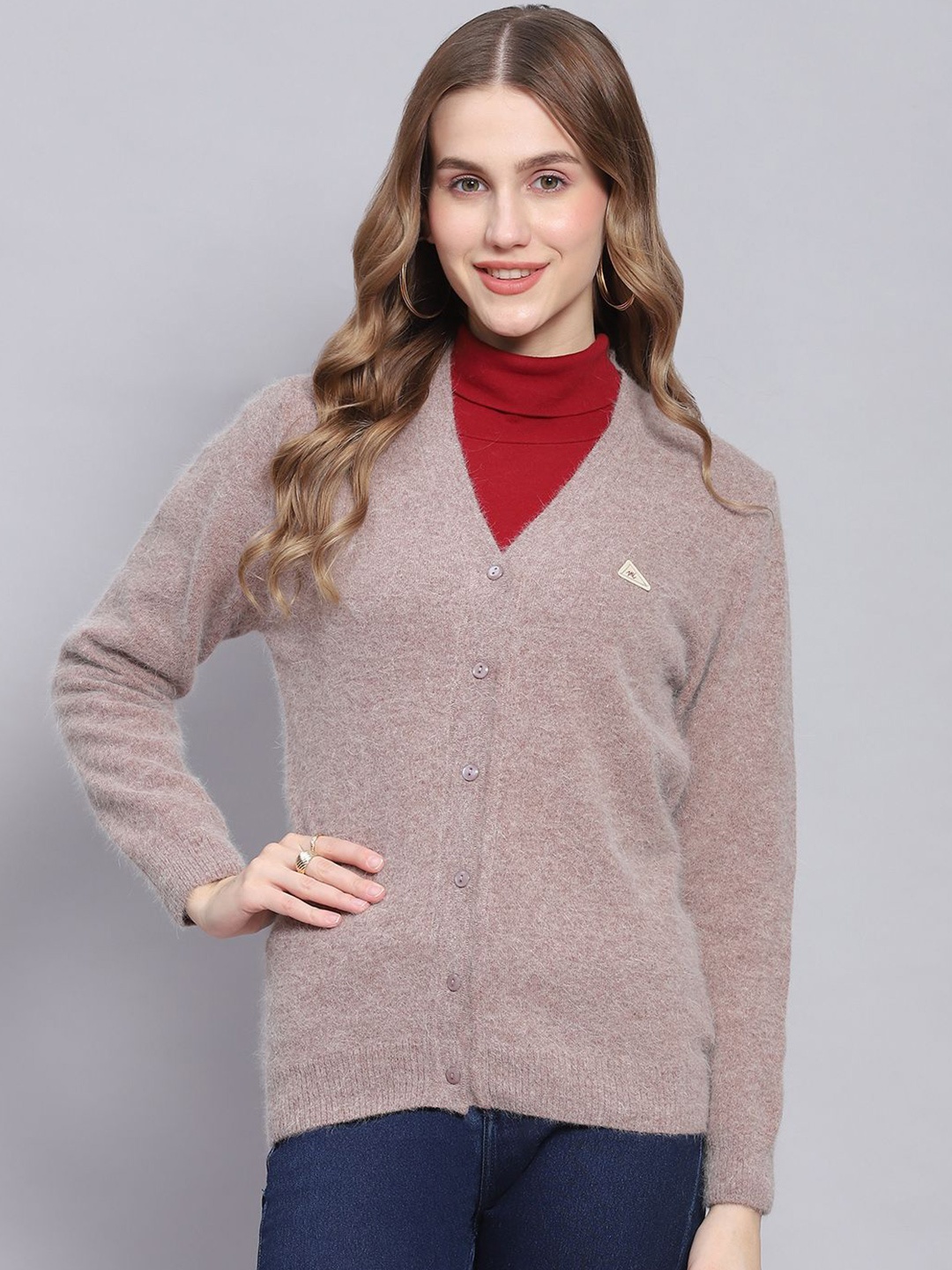 

Monte Carlo Women Woollen Cardigan, Brown