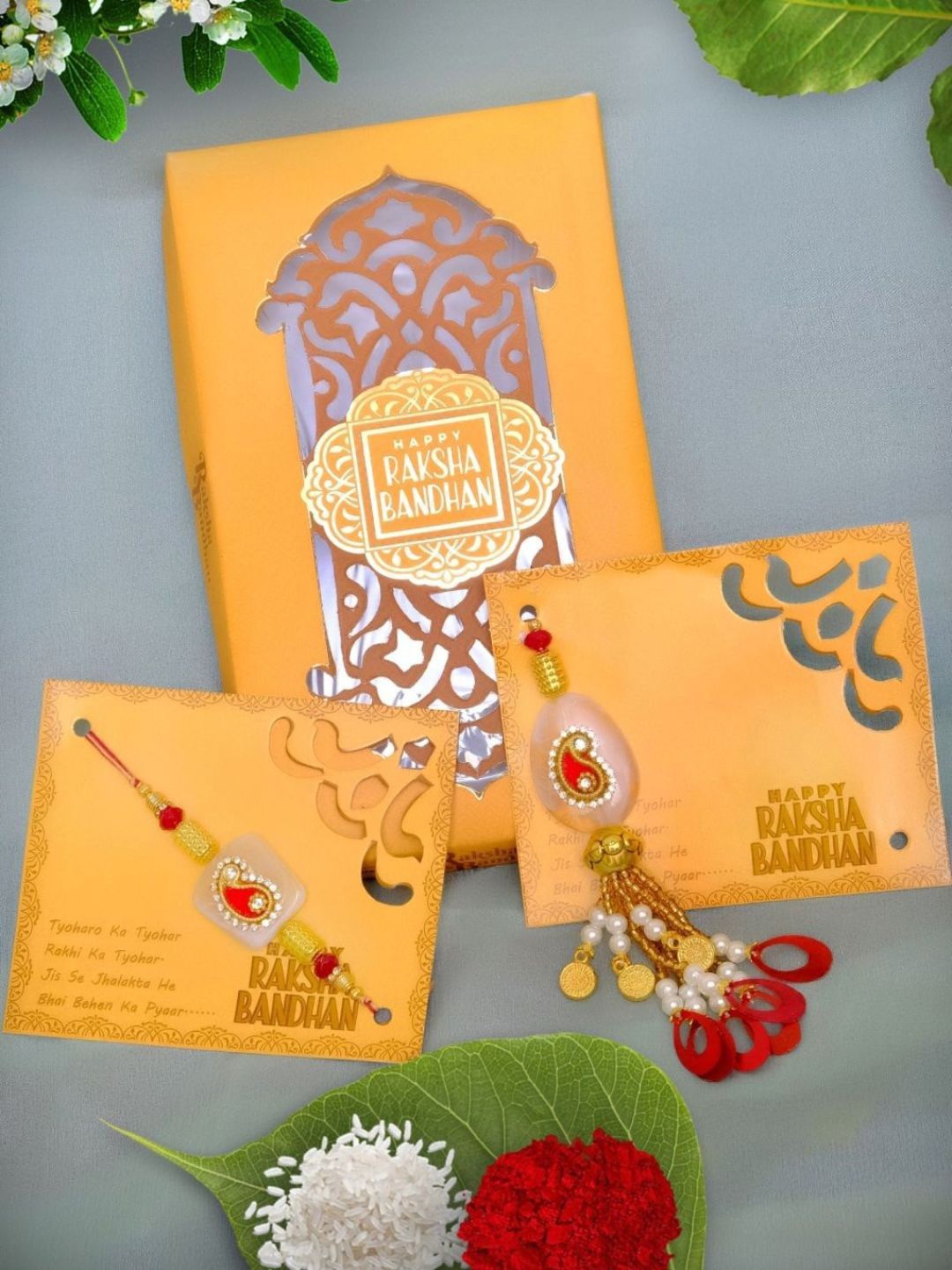 

Crunchy Fashion Thread Rakhi, Red