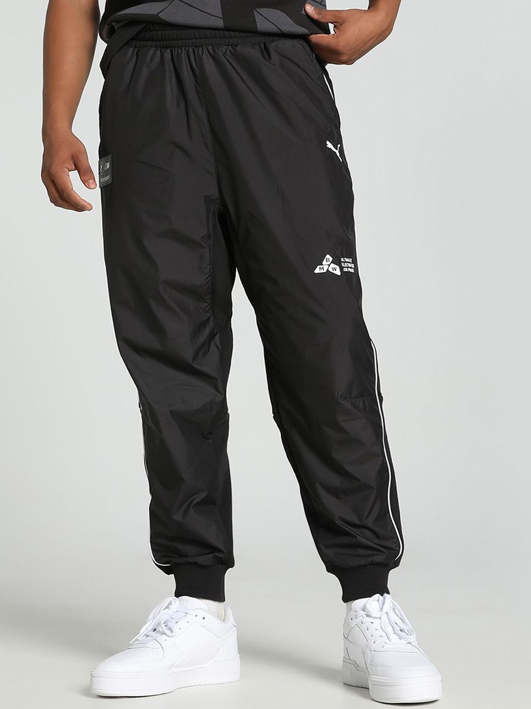 

PUMA Motorsport BMW MMS Statement Cotton Relaxed-Fit Mid-Rise Joggers, Black