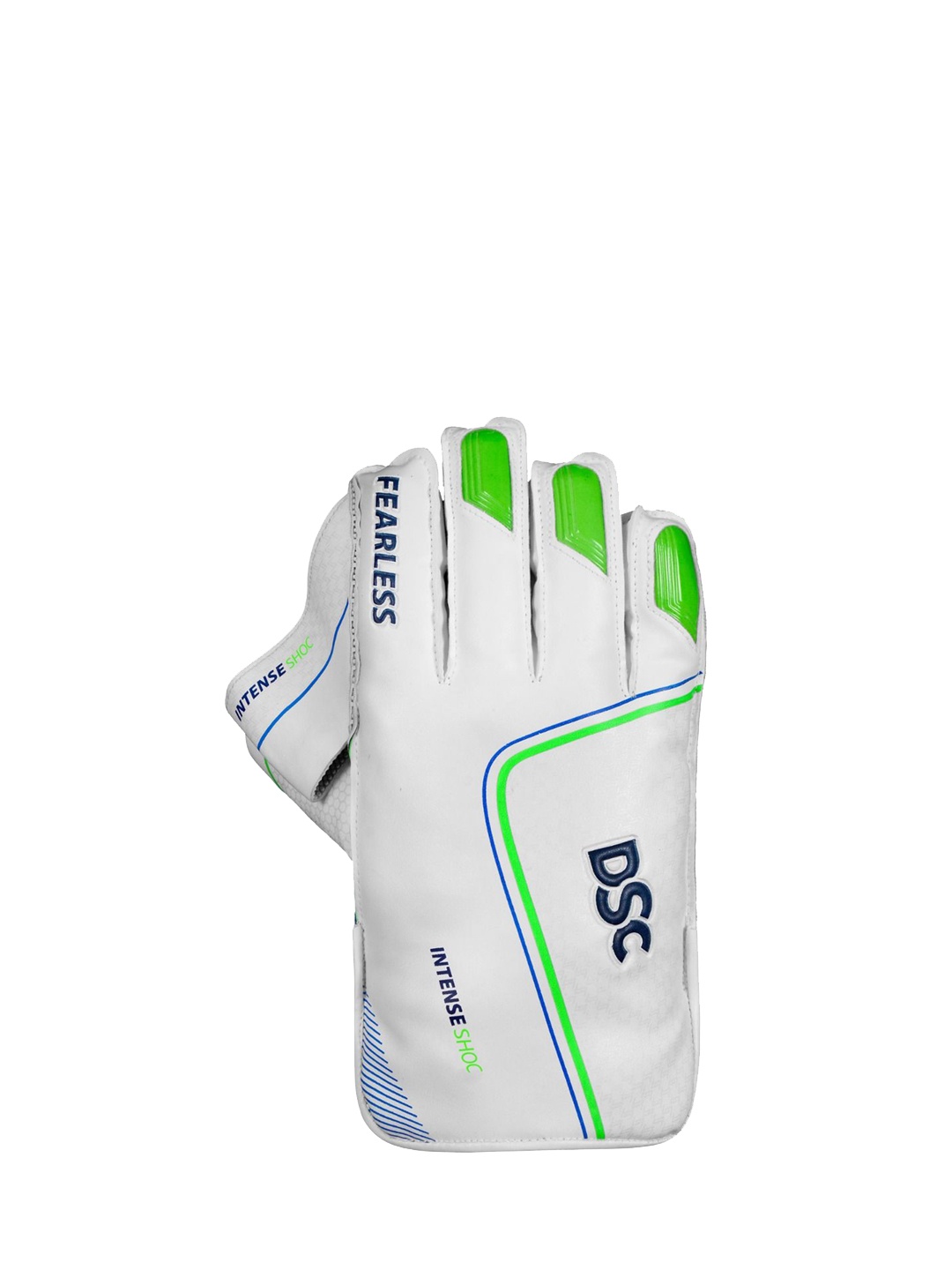 

DSC Intense Shoc Cricket Wicket Keeping Gloves, White