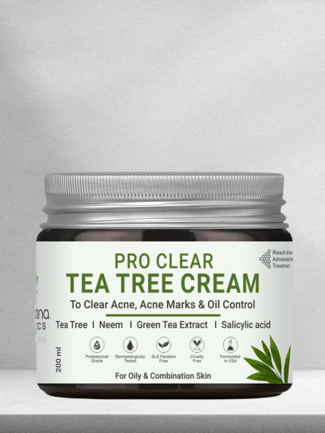 

Volamena Organics Anti-Acne Oil Control Pro Clear Tea Tree Cream- 200ml, White