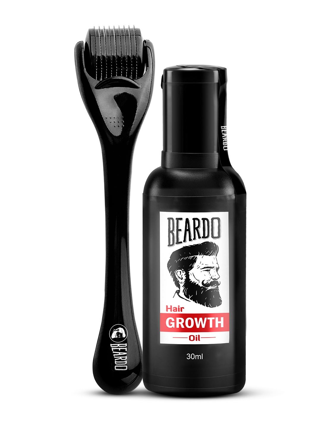

BEARDO Beard and Hair Growth Oil 50ml with Beard Activator Advance Derma Roller for Men, Black