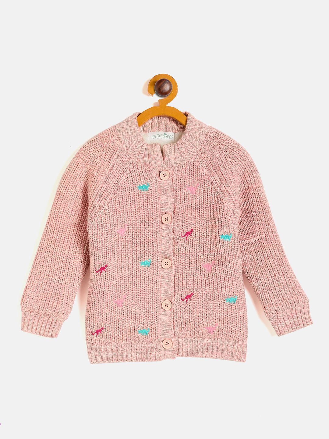 

JWAAQ Girls Animal Printed Cardigan, Pink