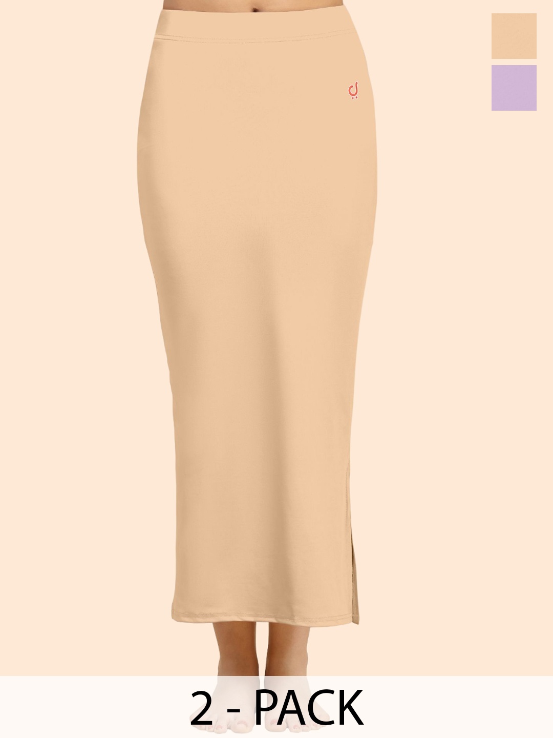 

Trendmalls Pack Of 2 Saree Shapewear, Peach