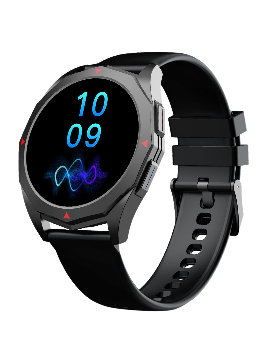 

Pebble Rio 1.39" HD Display Polygonal Bezel-Less Premium Build Smartwatch, Black