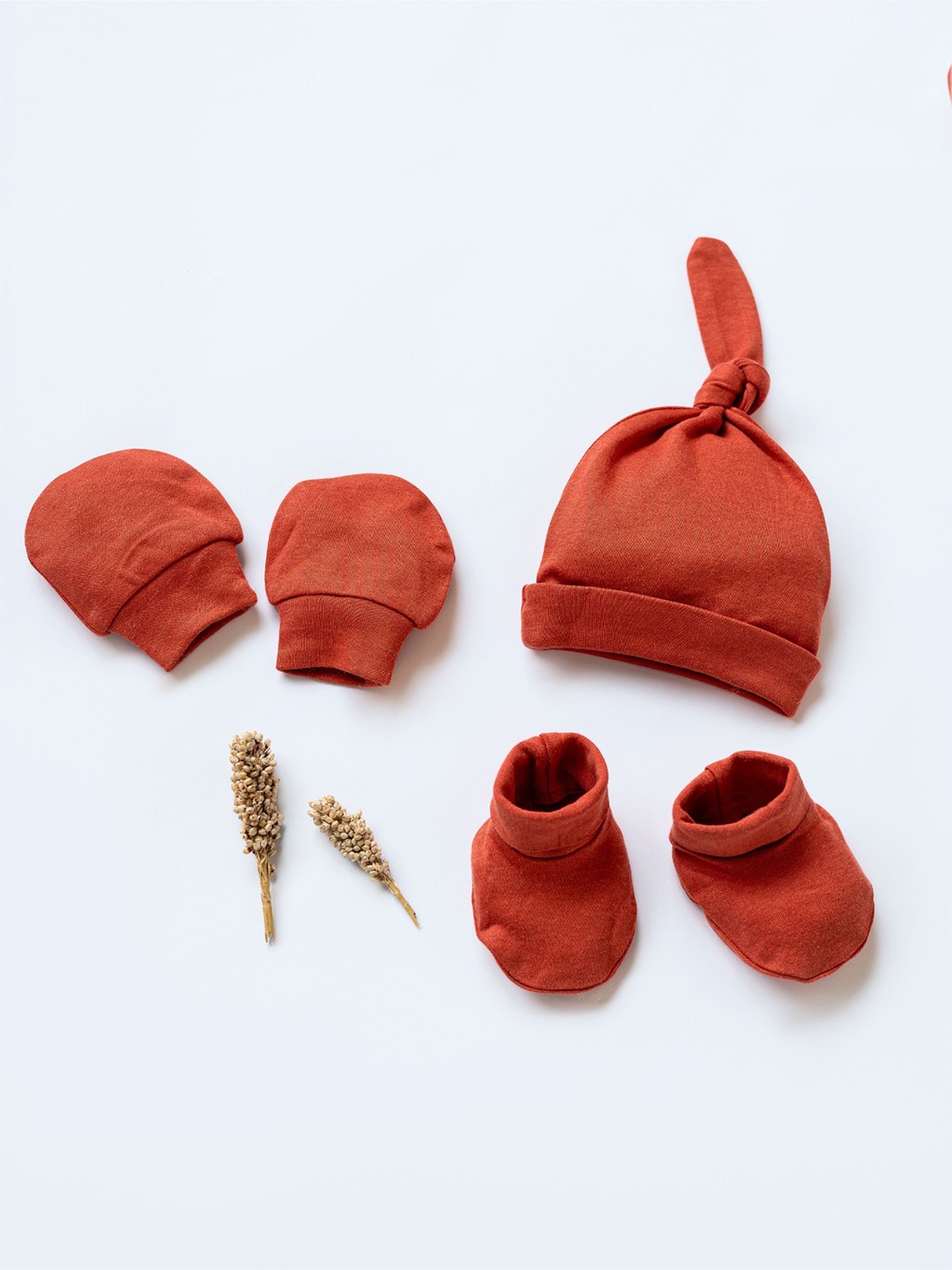 

cocoon care Infants Set Of 3 Bamboo Baby Apparel Gift Set, Orange