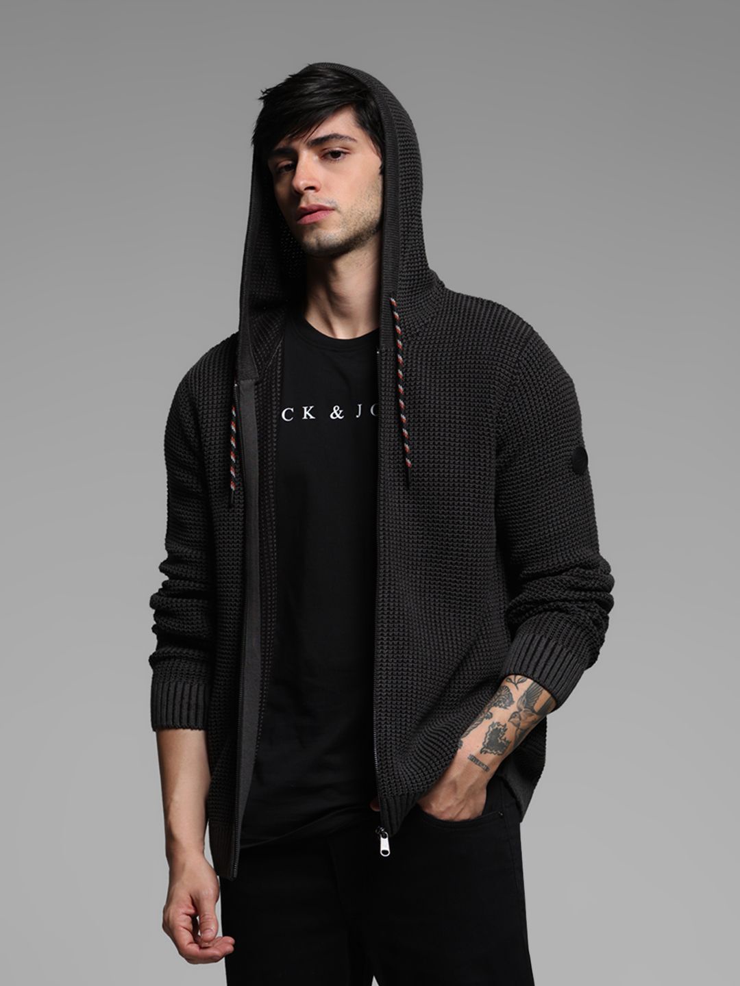 

Jack & Jones Men Hooded Sweatshirt, Black