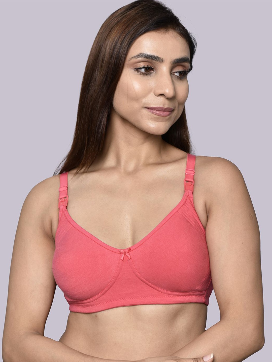 

Inner Sense Women Full Coverage Maternity Bra, Pink
