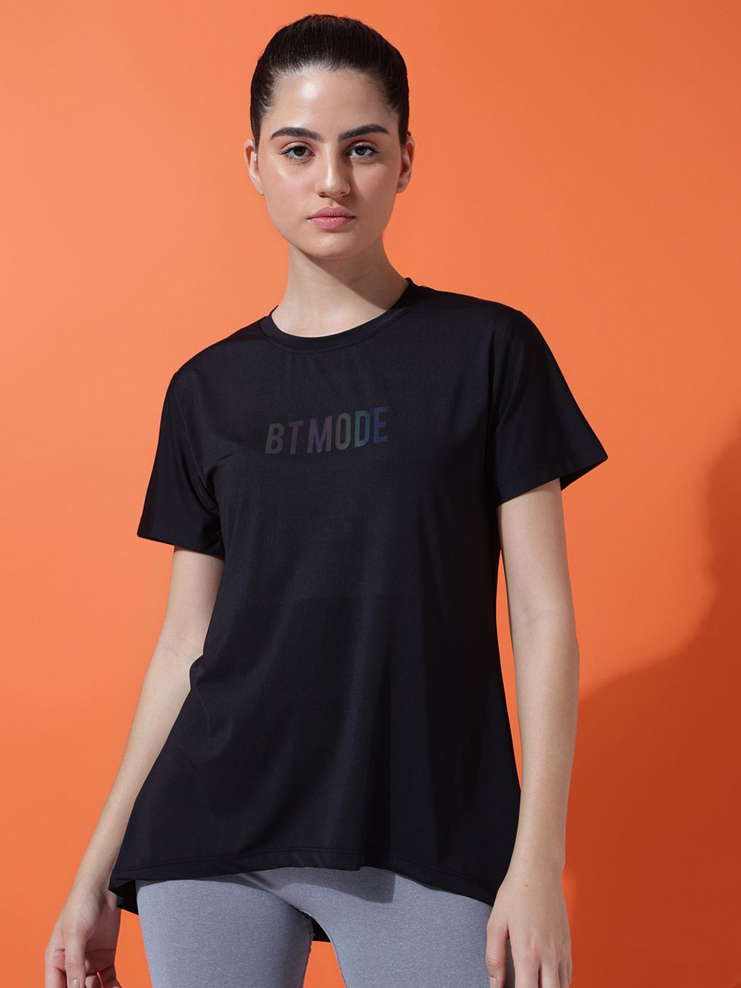 

MKH Women Typography Printed Round Neck T-Shirt, Black