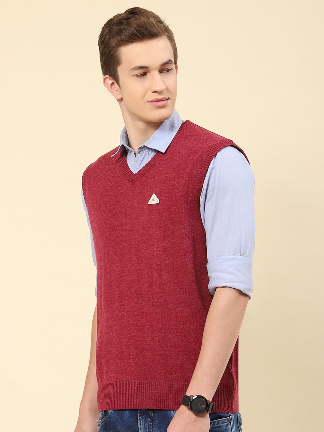 

Monte Carlo Men Woollen Sweater Vest, Red