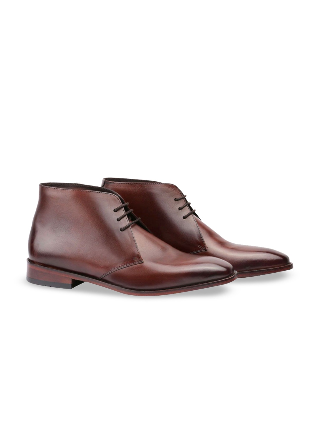 

Harrykson London Men Leather High-Top Desert Boots, Brown