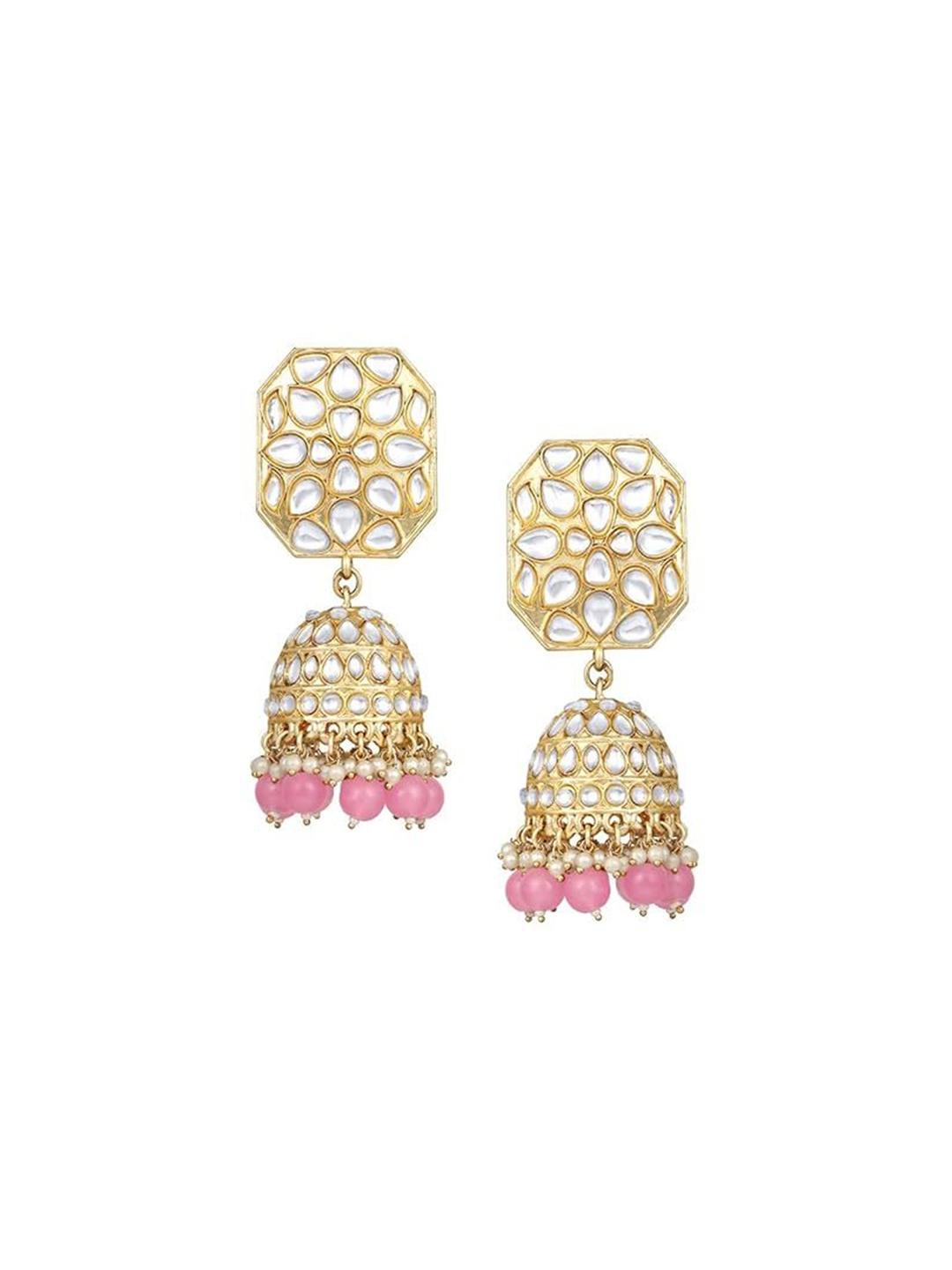 

BDIVA Contemporary Jhumkas Earrings, Gold