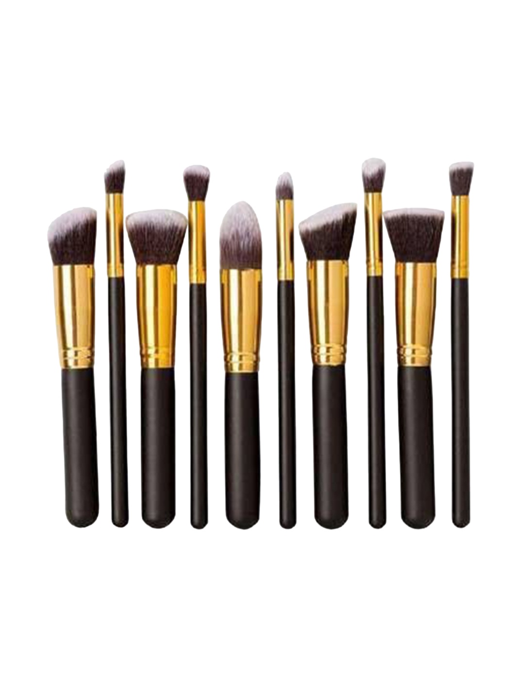 

Yoana Set Of 10 Makeup Foundation Blending Brush Set Kit, Black