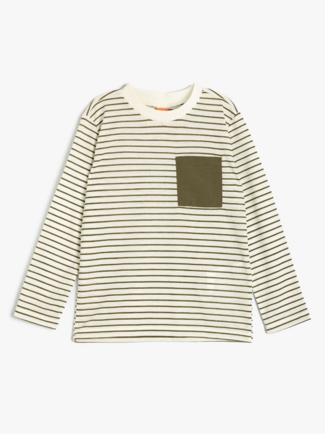 

Koton Boys Striped V-Neck Pockets T-shirt, Beige