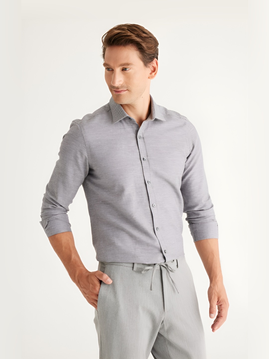 

ALTINYILDIZ CLASSICS AC Co. Men Mandarin Collar T-shirt, Na