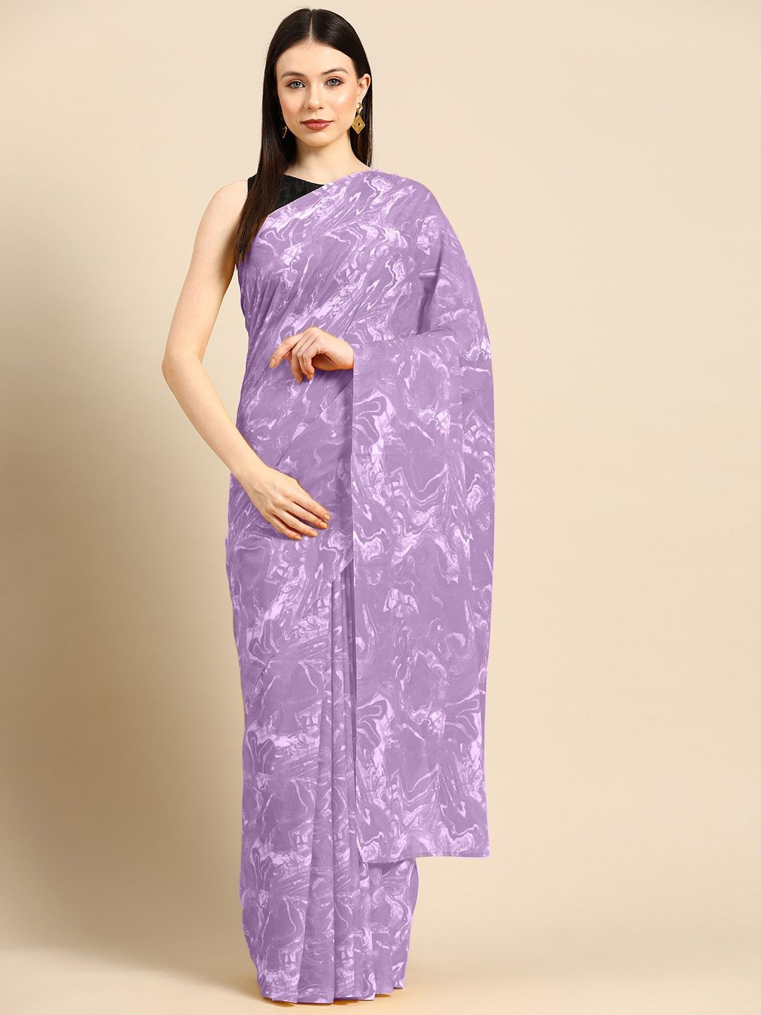 

BUTA BUTI Pure Cotton Saree, Lavender