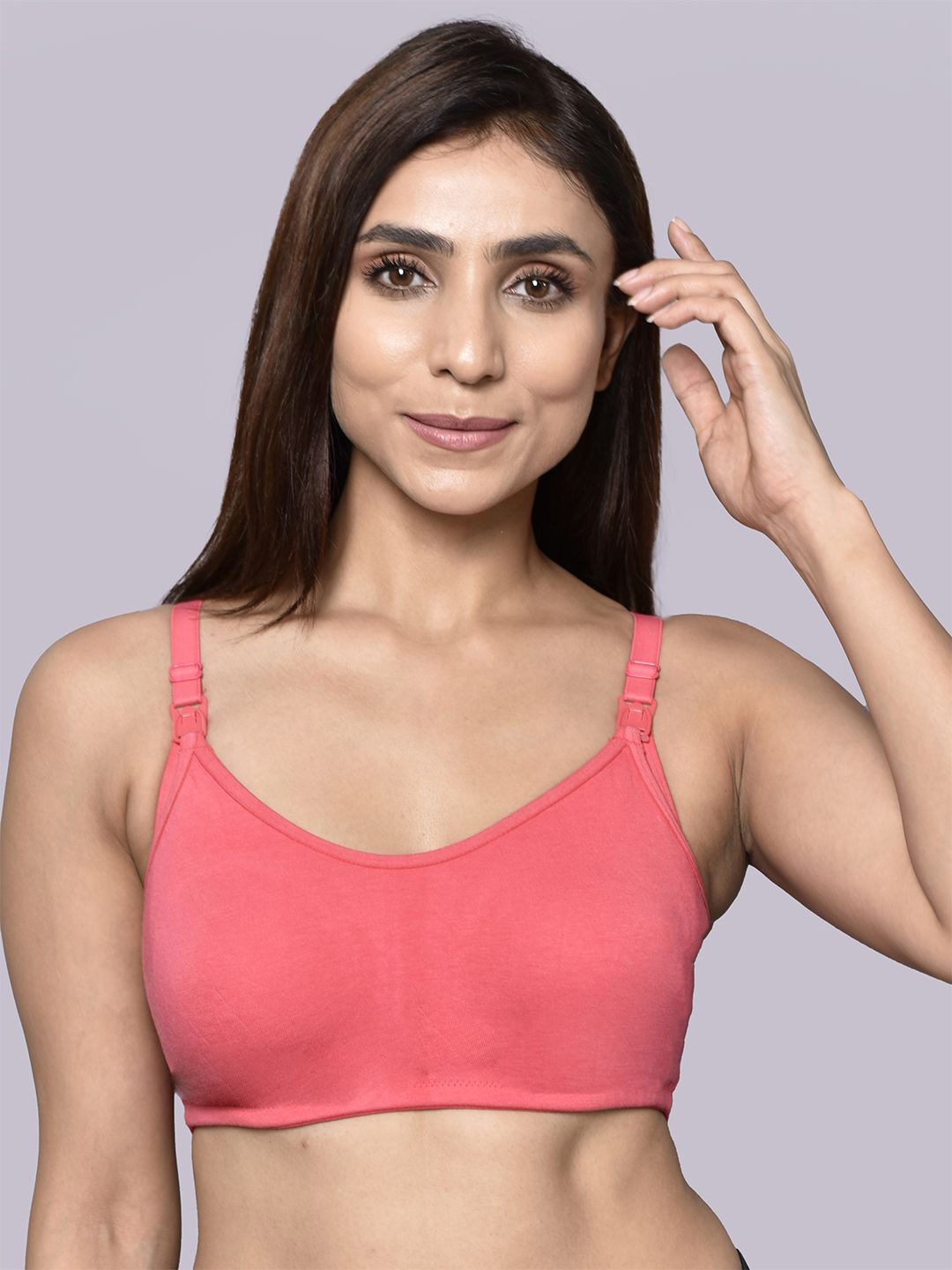 

Inner Sense Women Full Coverage Maternity Bra, Pink