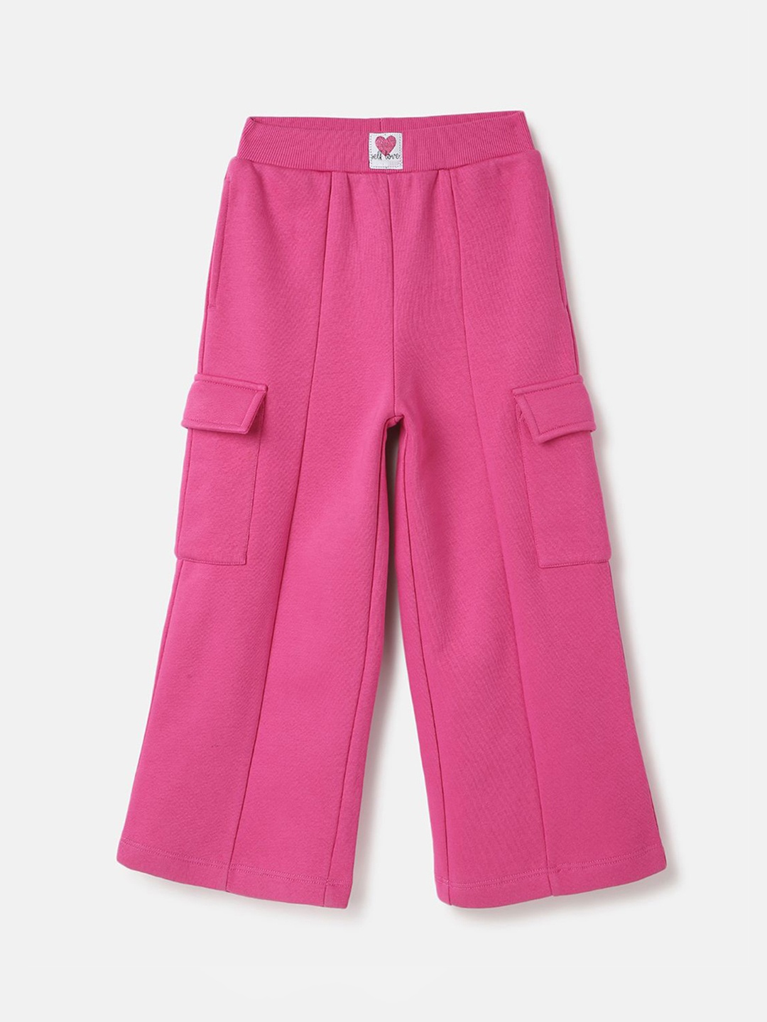 

United Colors of Benetton Girls Mid-Rise Cargos Trousers, Pink