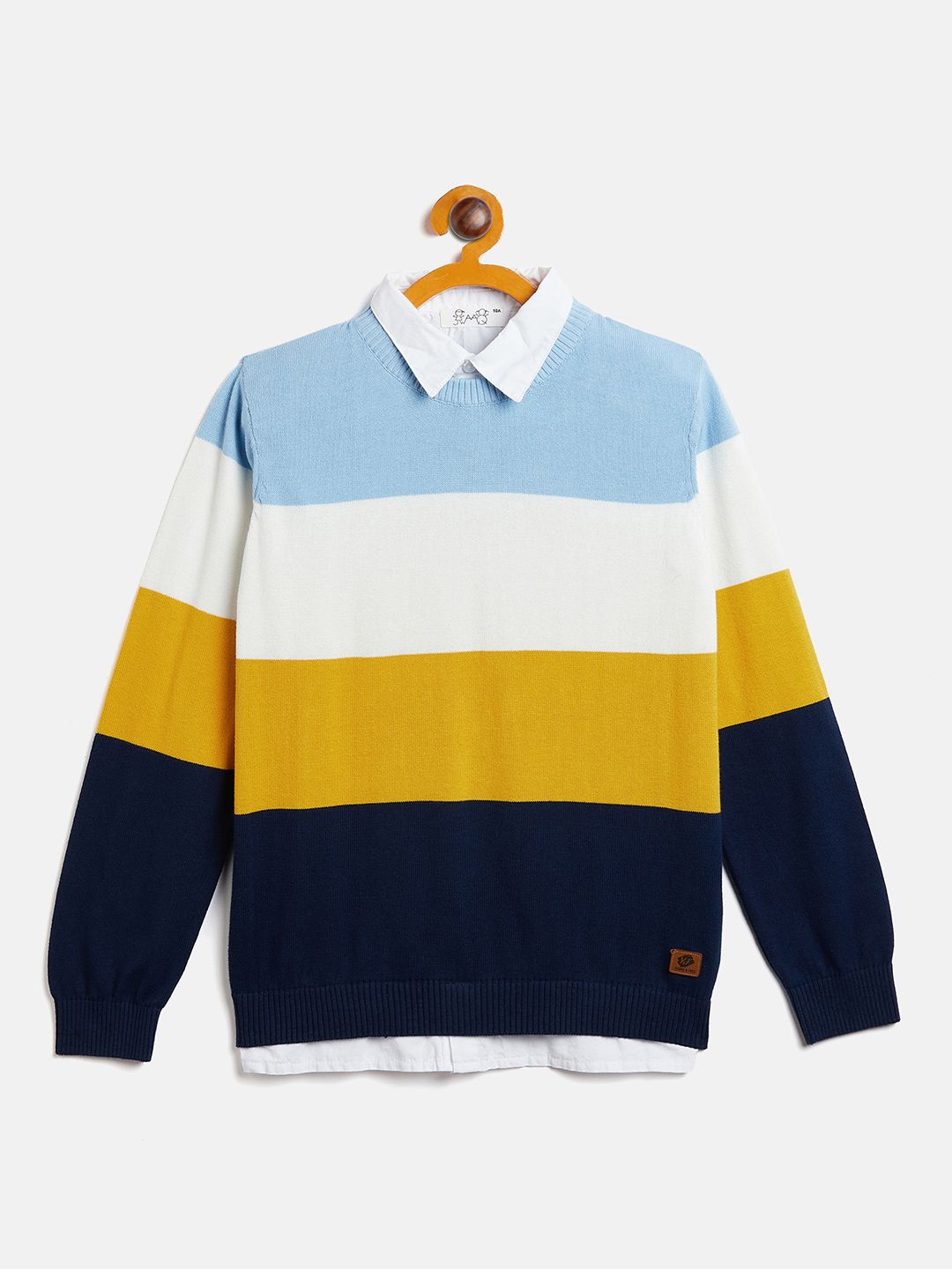 

JWAAQ Boys Colourblocked Pullover, Blue