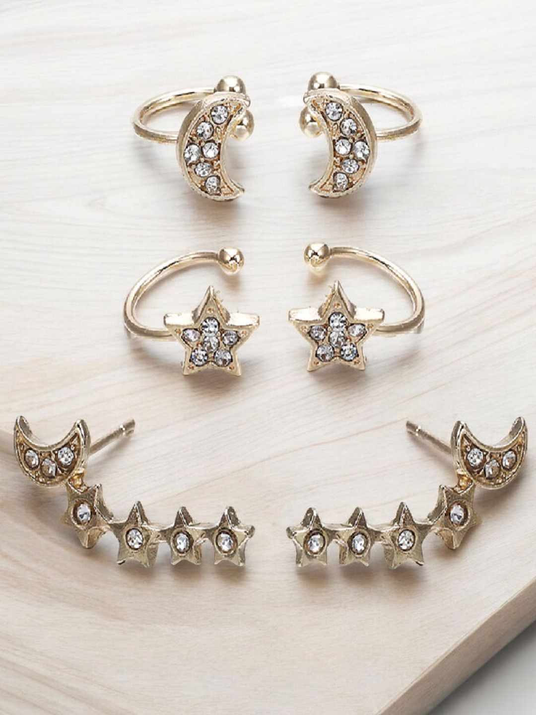 

fabula Star Shaped Studs Earrings, Gold