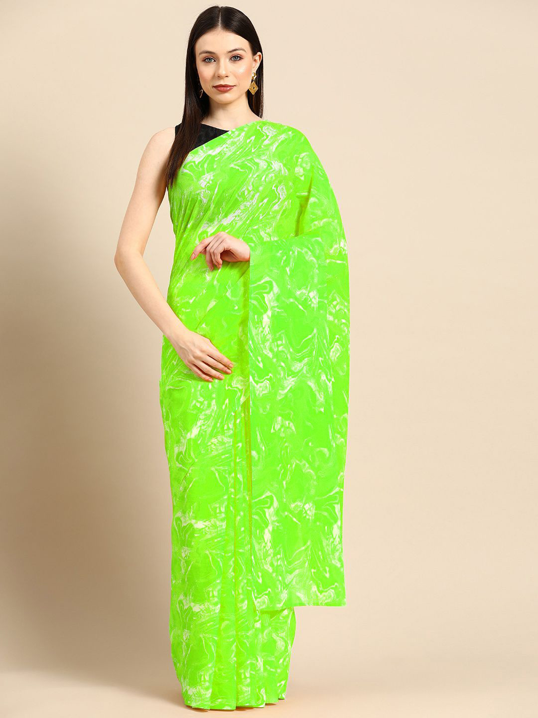 

BUTA BUTI Pure Cotton Saree, Green
