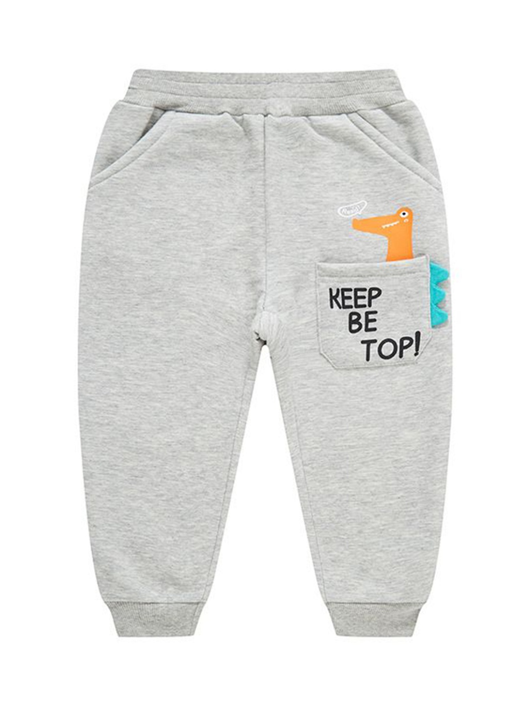 

StyleCast Boys Graphic Printed Cotton Mid Rise Joggers, Off white