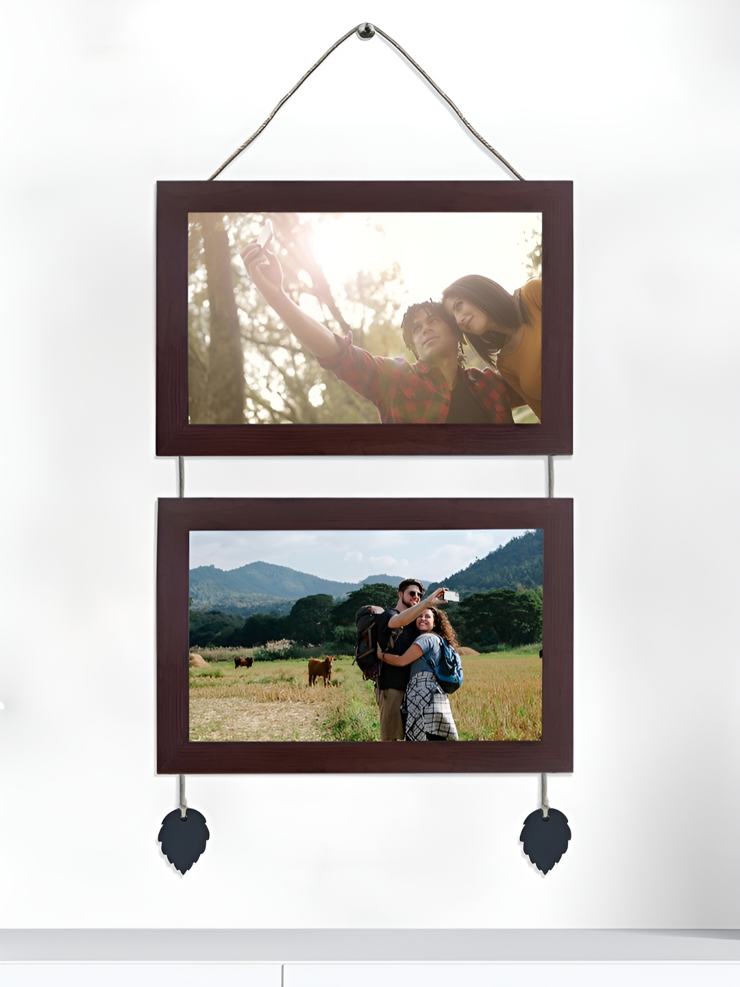 

Art Street Brown 2 Pieces Wooden Wall Photo Frames