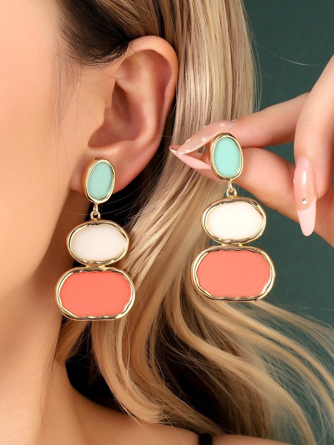 

SALTY Guac Resin Drop Earrings, Gold