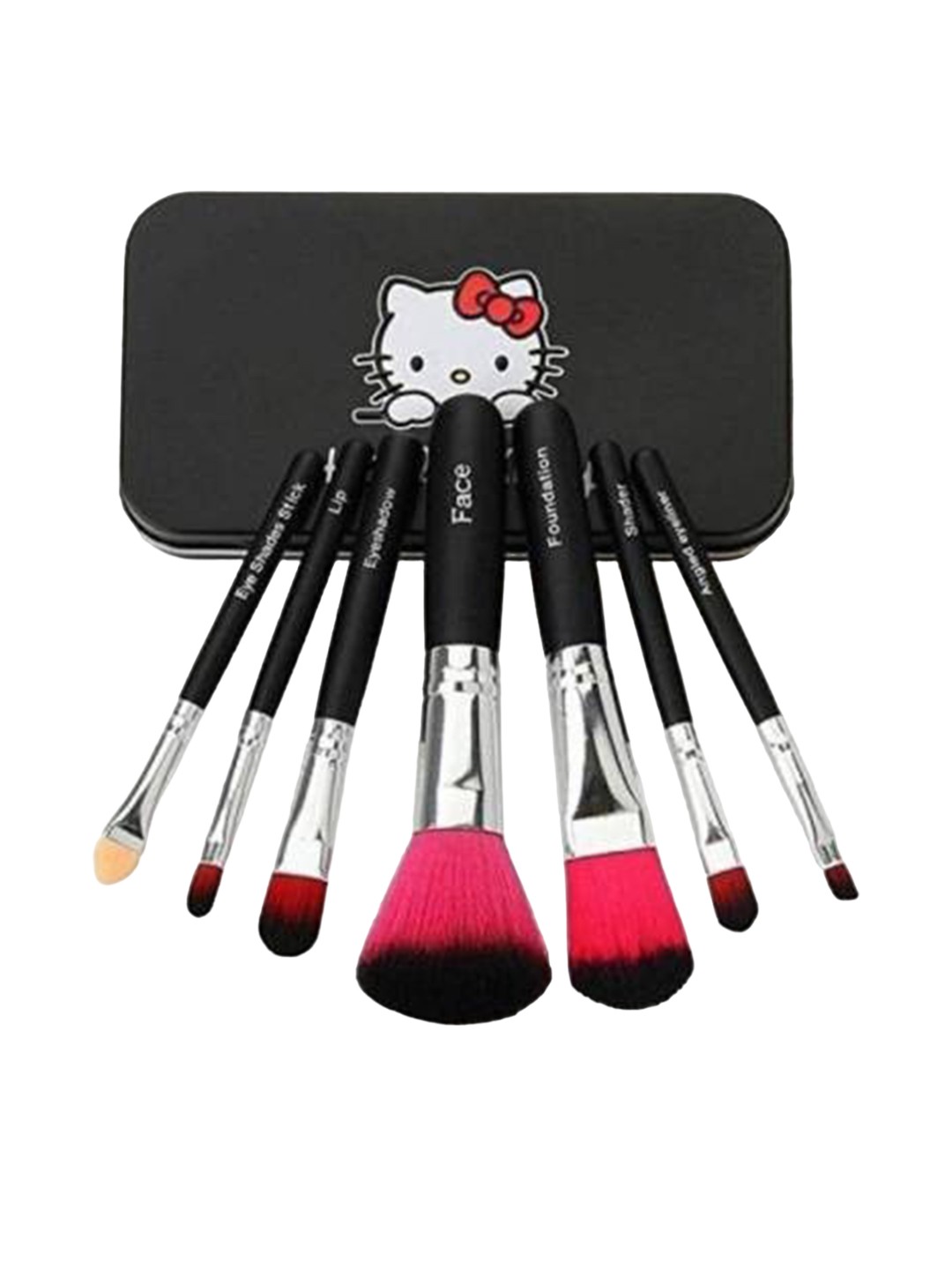 

Yoana Set Of 7-Pcs Makeup Brush With Storage Box, Black