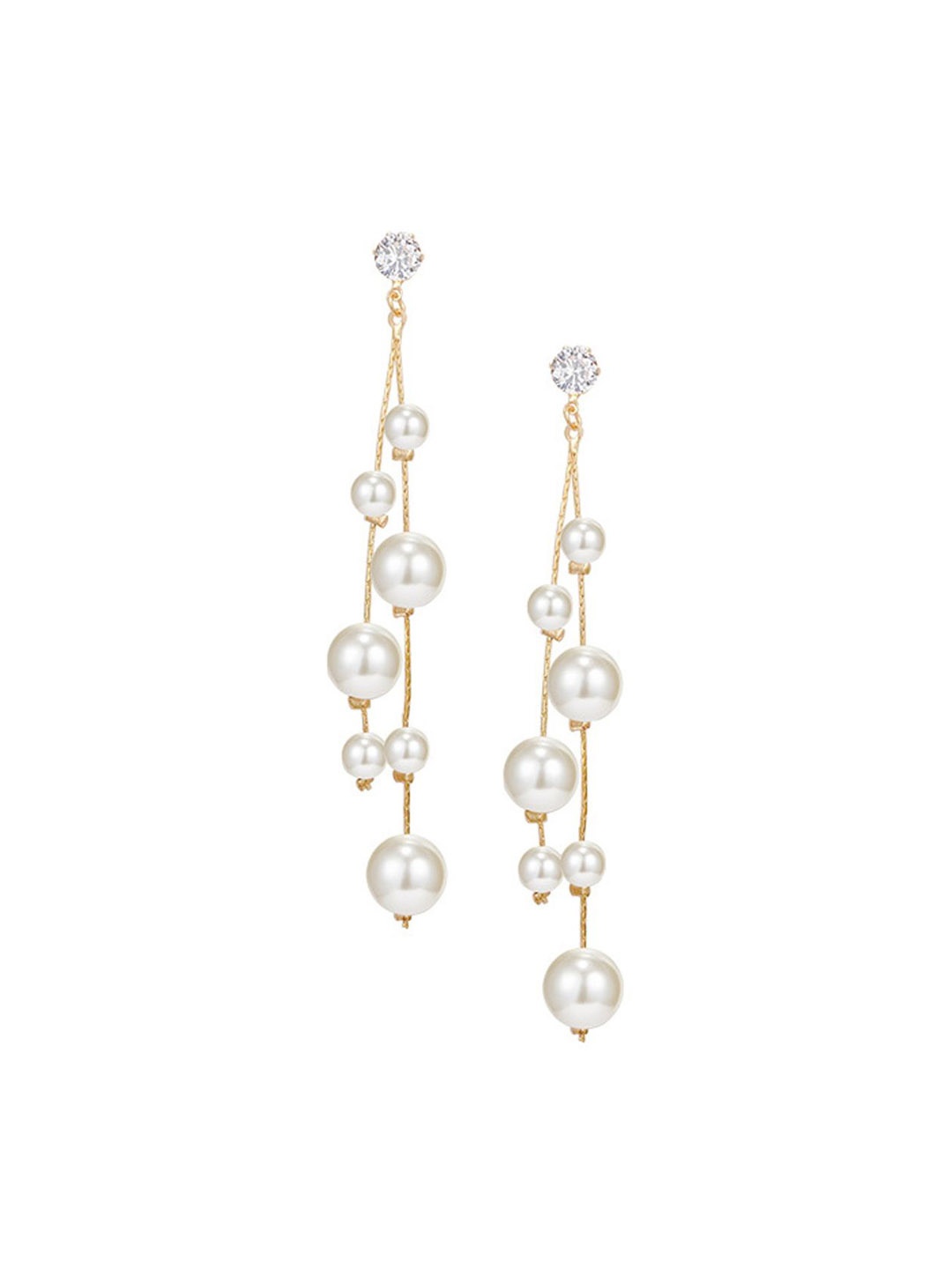 

KRENOZ Classic Drop Earrings, White