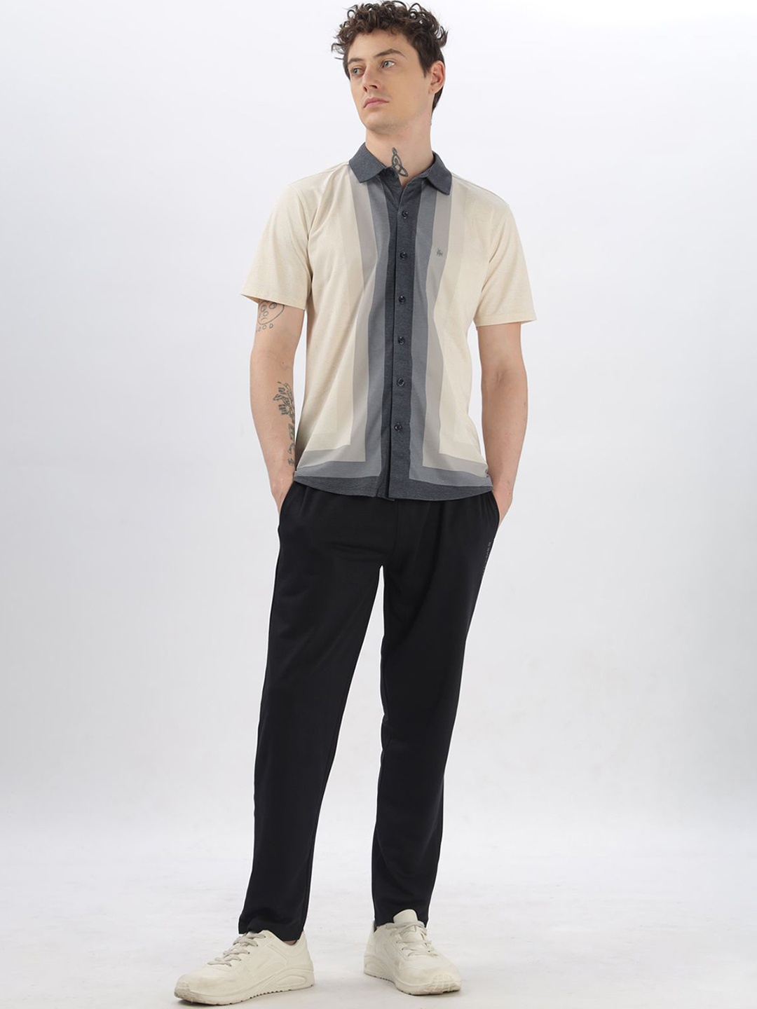 

BULLMER Printed Shirt With Trouser, Beige