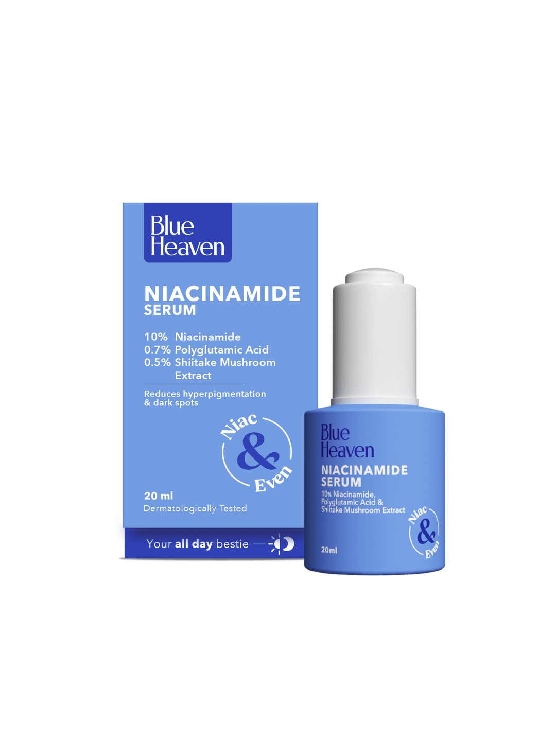 

Blue Heaven Niacinamide Face Serum with Shiitake Mushroom & Polglutamic Acid - 20 ml