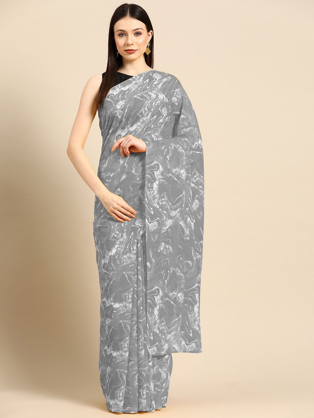 

BUTA BUTI Pure Cotton Saree, Grey