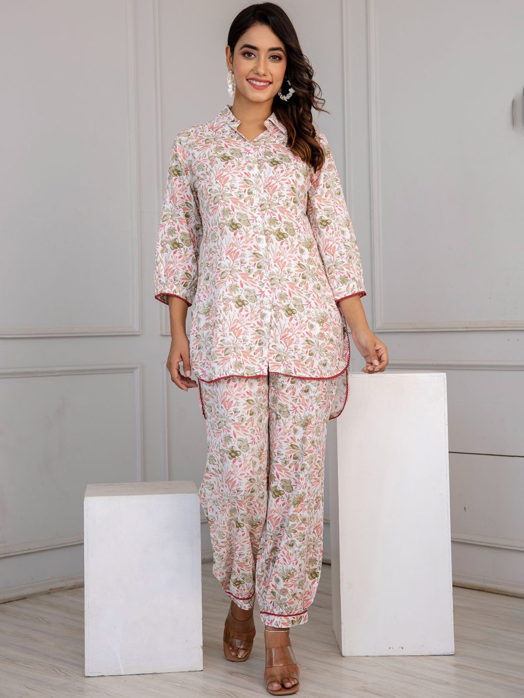 

KALINI Printed Tunic With Trouser, Pink