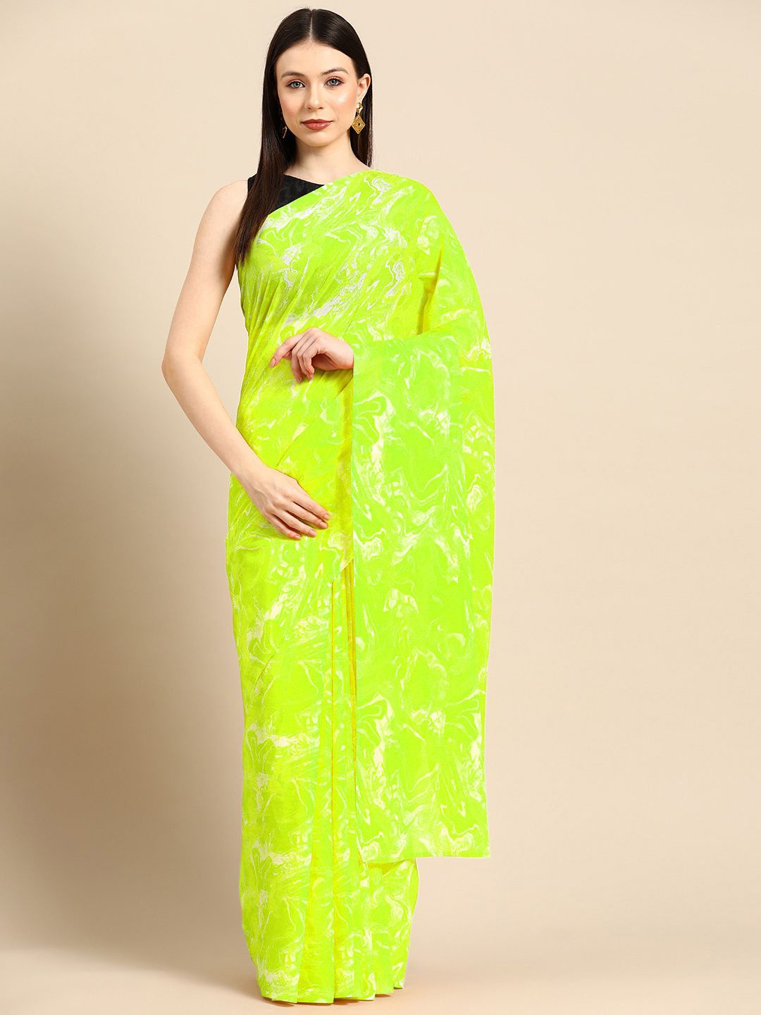 

BUTA BUTI Pure Cotton Saree, Green