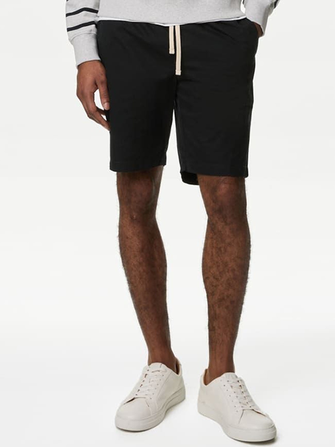 

Marks & Spencer Men Mid Rise Pure Cotton Shorts, Black