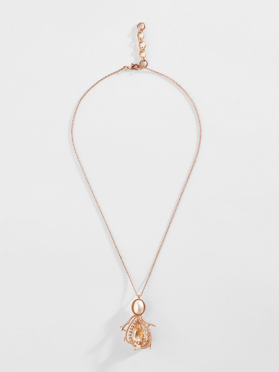 

Outhouse Rose Gold-Plated Triangular Brass Pendant