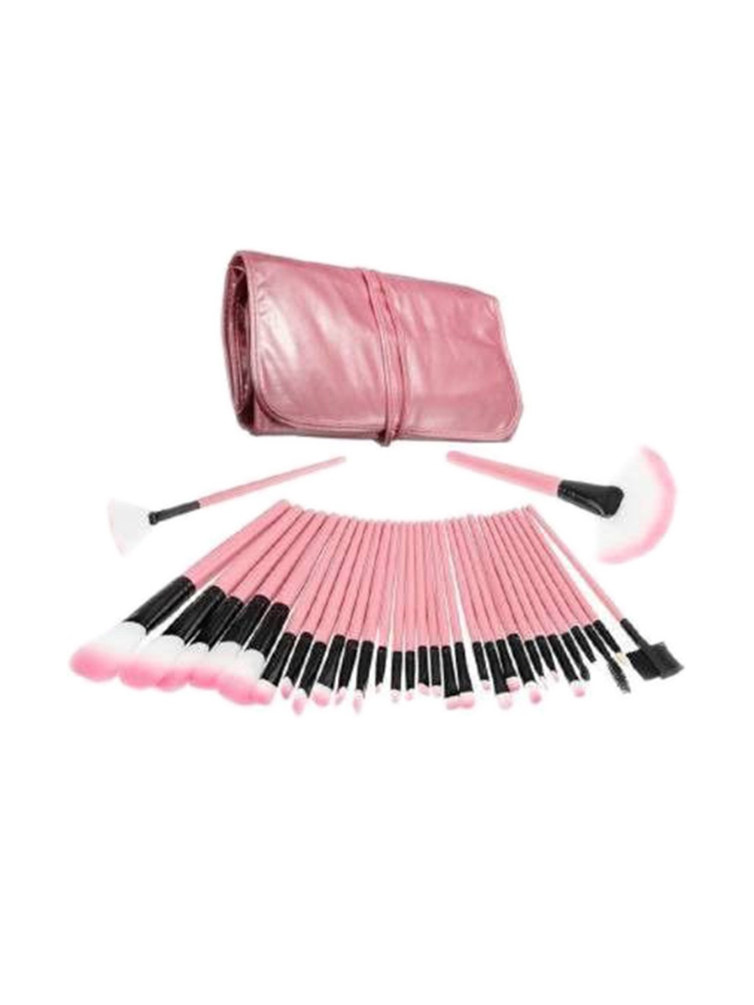 

Yoana Set Of 24 Professional Makeup Brushes With Leather Pouch, Pink