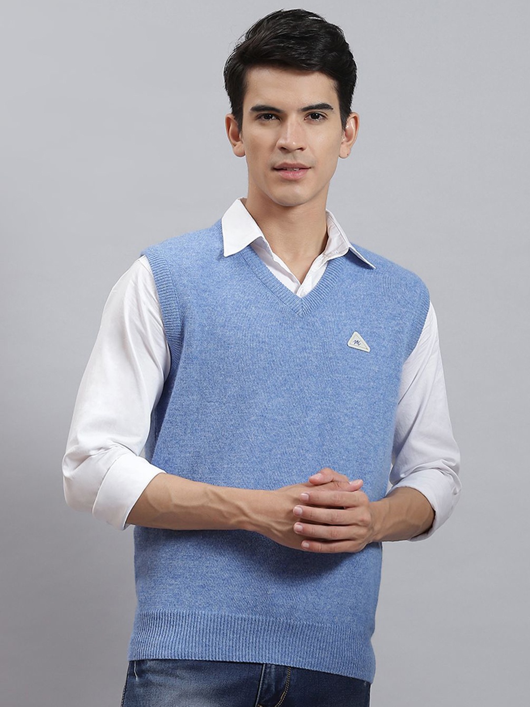 

Monte Carlo Men Woollen Sweater Vest, Blue