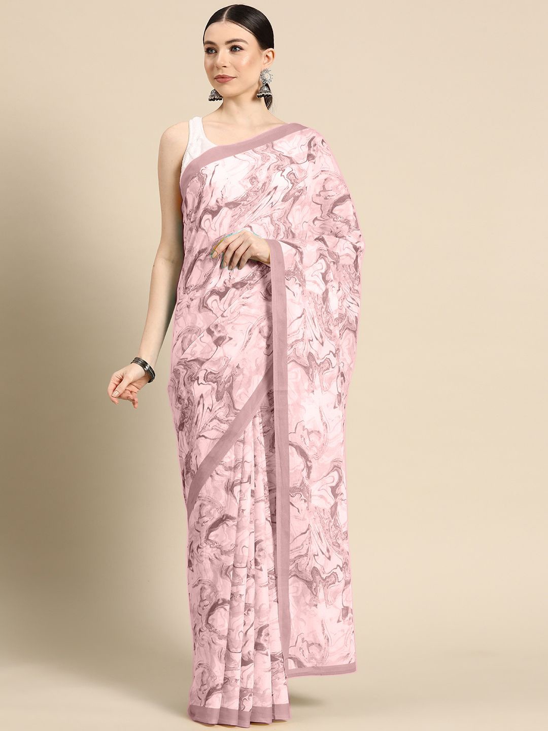 

BUTA BUTI Pure Cotton Saree, Mauve