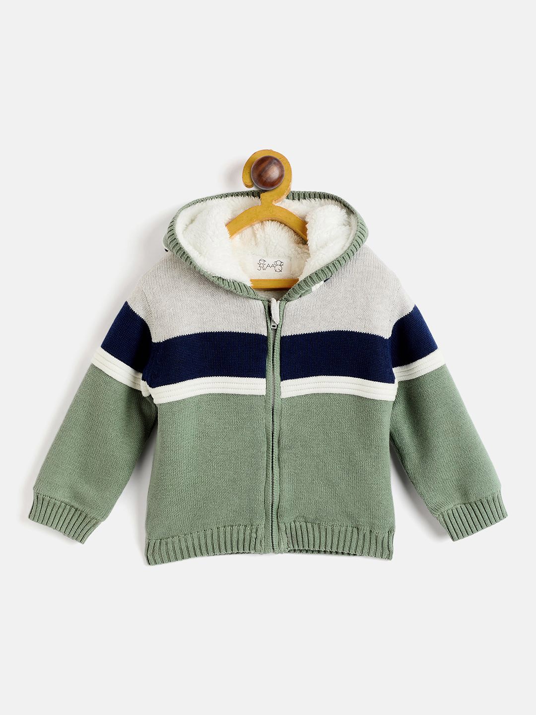 

JWAAQ Unisex Kids Striped Cardigan, Green