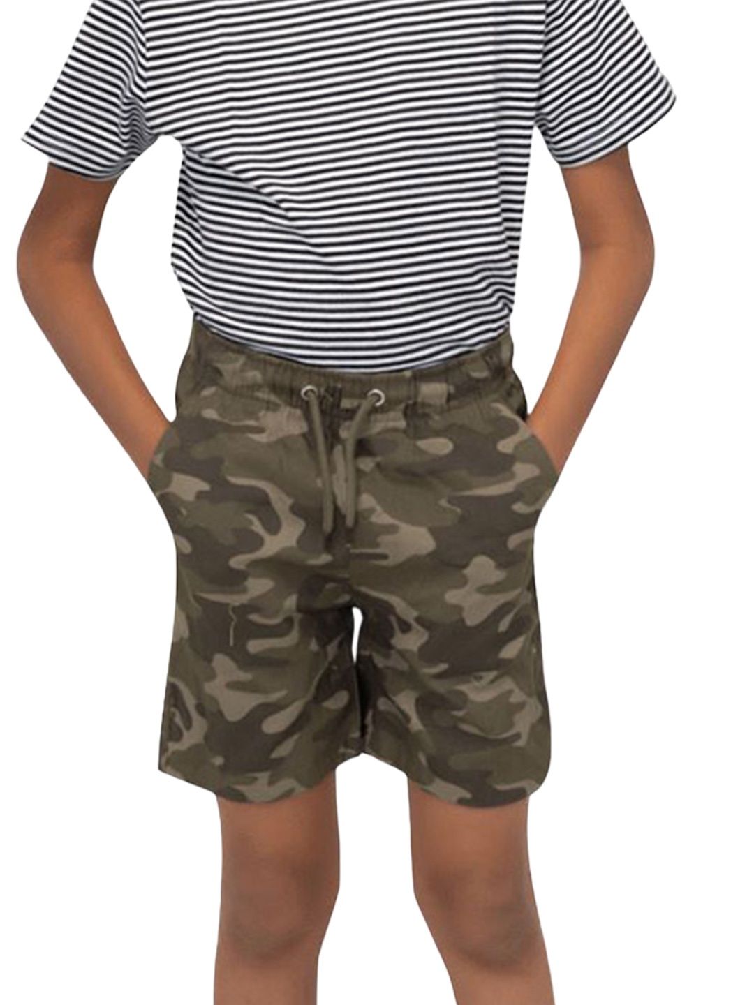 

BAESD Boys Camouflage Printed Shorts, Green