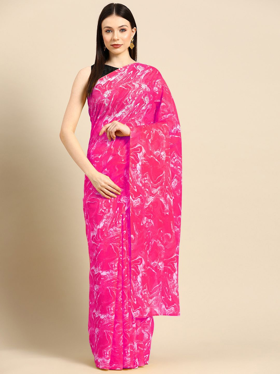 

BUTA BUTI Pure Cotton Saree, Pink
