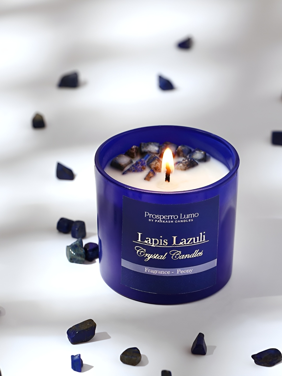 

Parkash Candles Blue & White Scented Printed Jar Candle