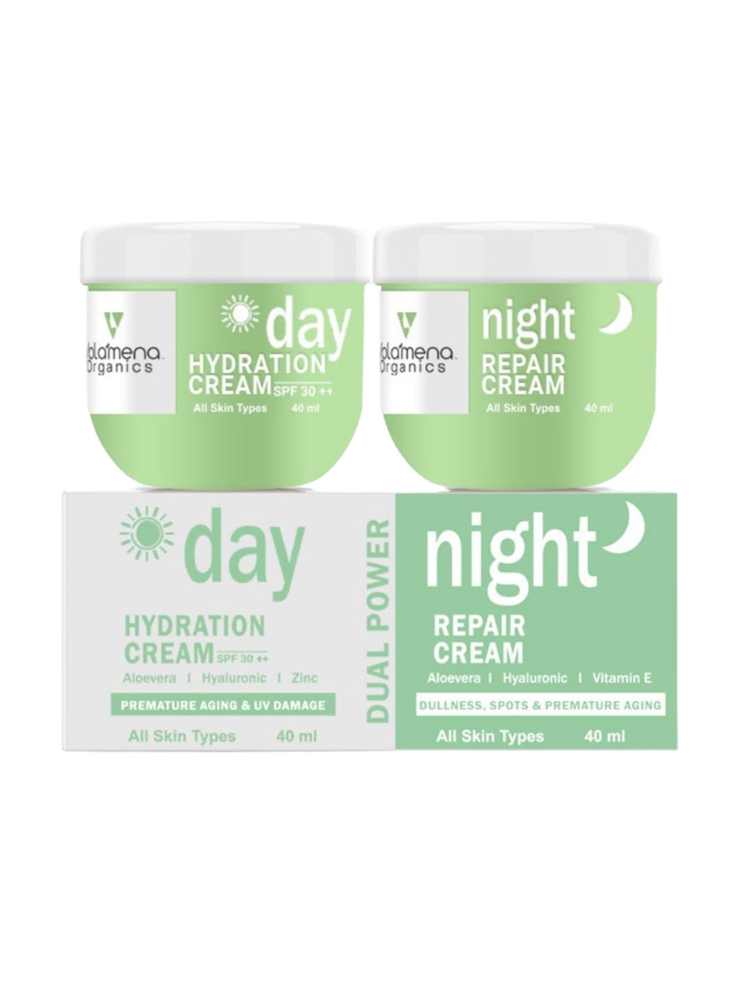 

Volamena Hydration Day & Night Cream - 40ml Each, White