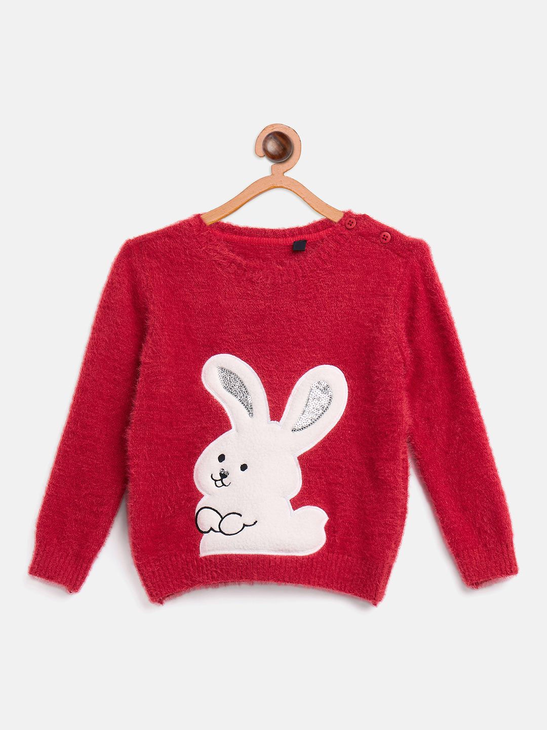 

JWAAQ Girls Animal Pullover with Applique Detail, Red