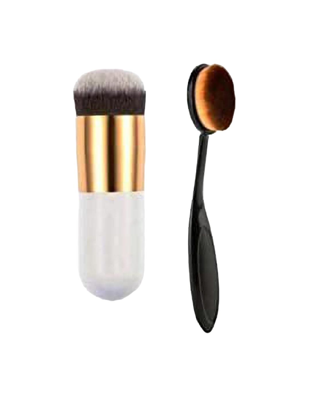 

Yoana Set of 2 Professional & Oval Foundation Brushes, Black