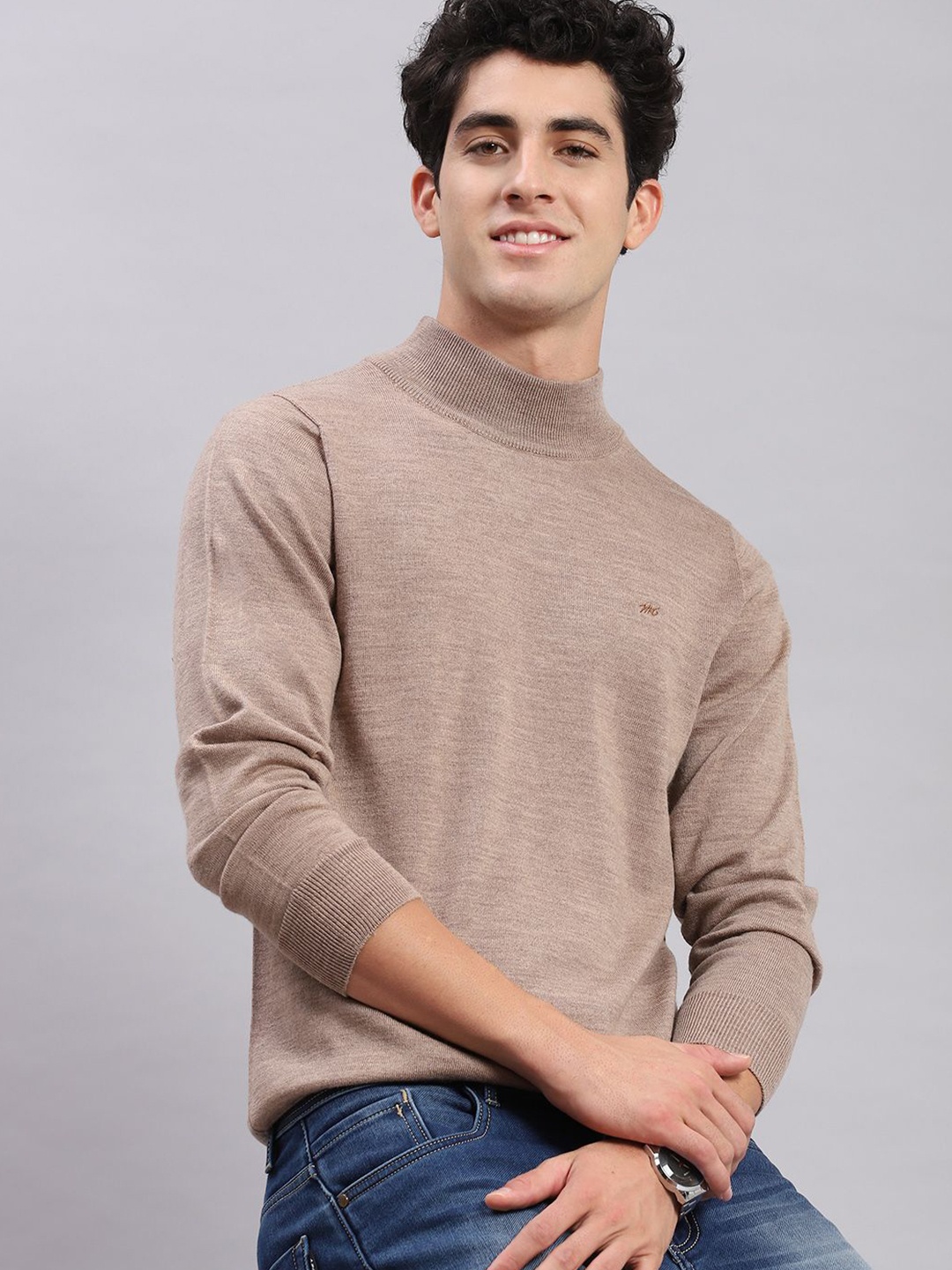 

Monte Carlo Men Woollen Pullover, Brown