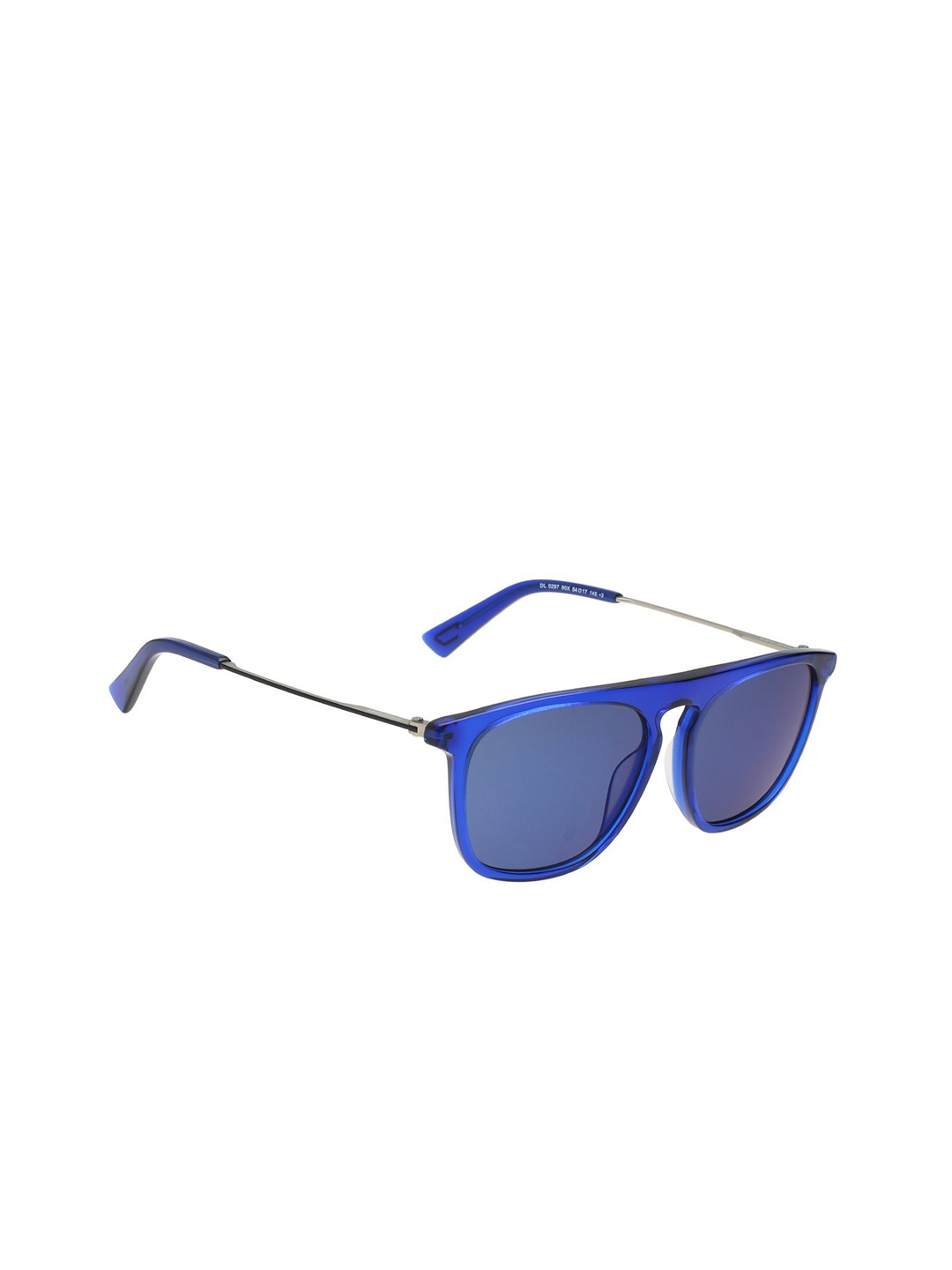 

DIESEL Unisex Square Sunglasses with UV Protected Lens, Blue