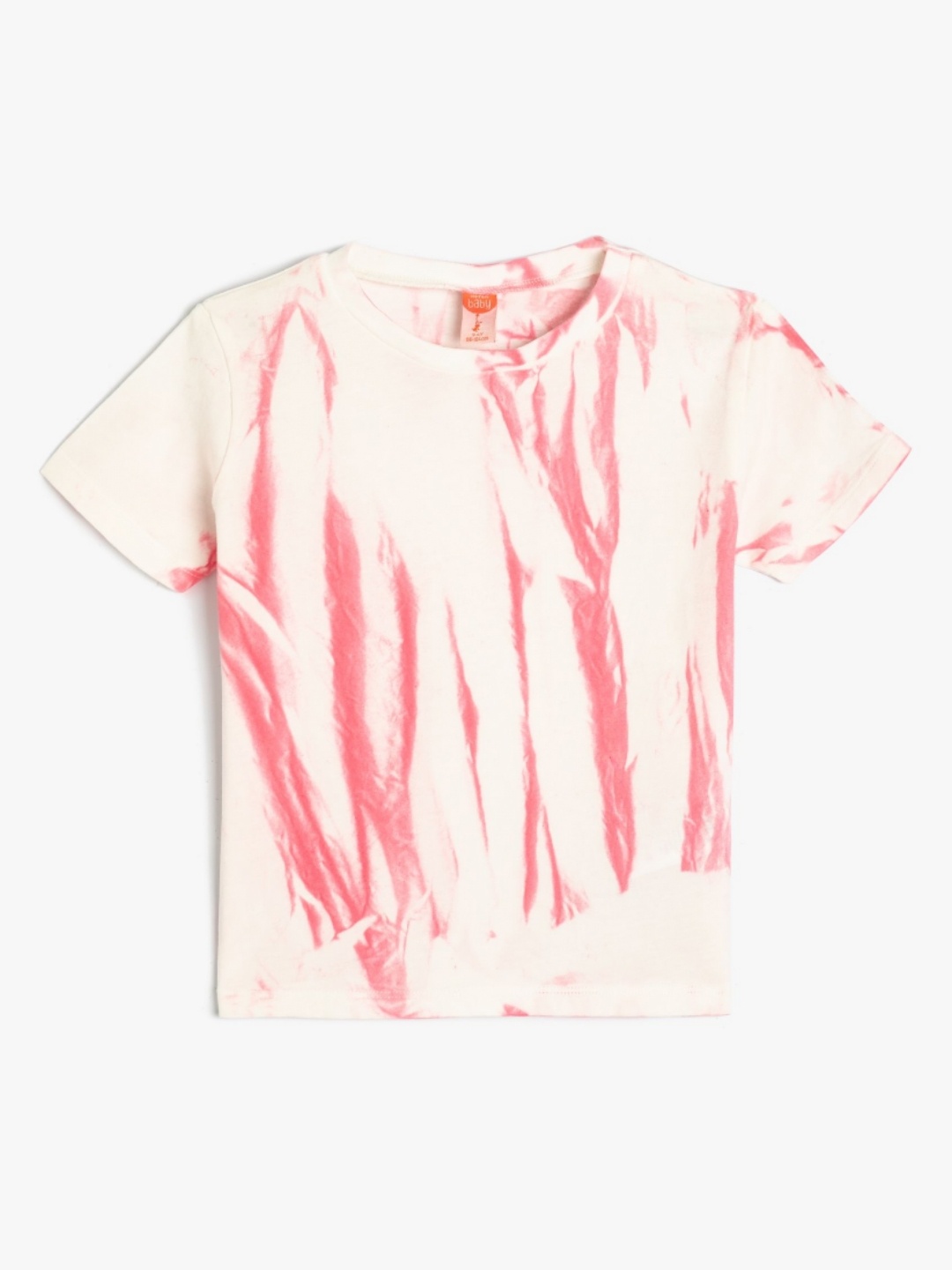 

Koton Girls Printed V-Neck Raw Edge T-shirt, Pink